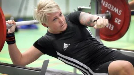 Angelica Brage, Öjeby AK, fick nöja sig med 100 kilo i VM i bänkpress. (Arkivbild)