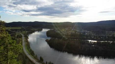 Höstutsikt från Hundberget, Älvsbyn.