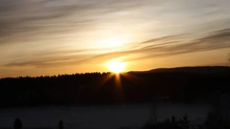 Solnedgång i Sikfors.