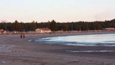 En sista strandpromenad innan vintern kommer på allvar. Här en vy från havsbadet den 22 november.