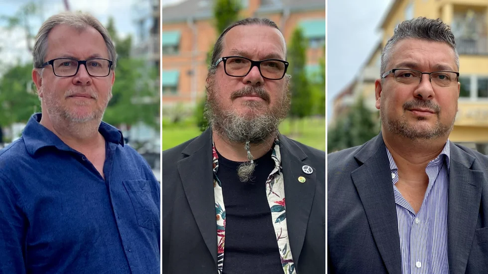Tony Rosendahl (V), Nicklas Adamsson (MP) och Mica Vemic (SD) vill inte att oppositionsrådsposten går till Joha Frondelius (KD).
