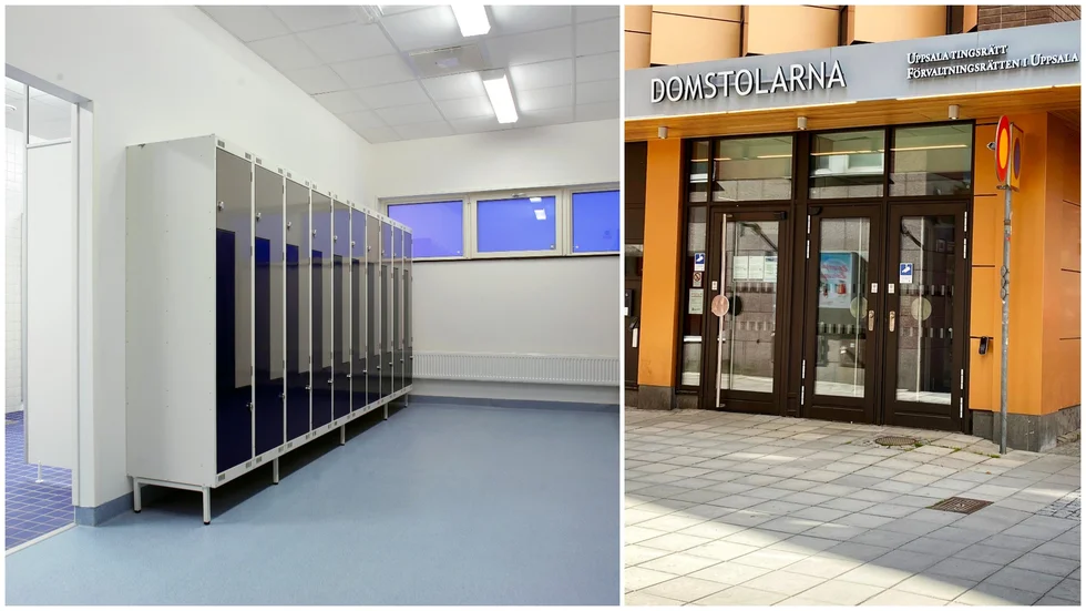 En högstadieelev åtalas för att ha slagit flera yngre elever med ett bälte i skolans omklädningsrum. 