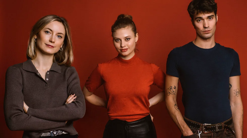 Studio Olga har funnits sedan 2020 och startades av Mathilda von Essen, Vendela Lundberg och Axel Winqvist. Pressbild.