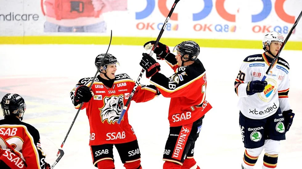 Sebastian Meijer firar tillsammans med Johan Fransson.