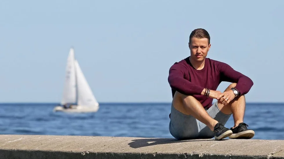 Robin Jacobsson var på ett kort besök Gotland några dagar för att gå på sin farfars begravning.