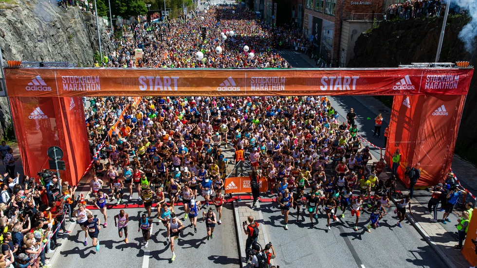 Starten i Stockholm Marathon den 4 juni 2022 i Stockholm. 

