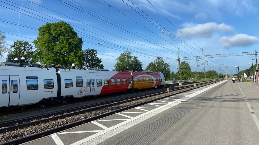 Trasigt tåg i Mantorp. 
