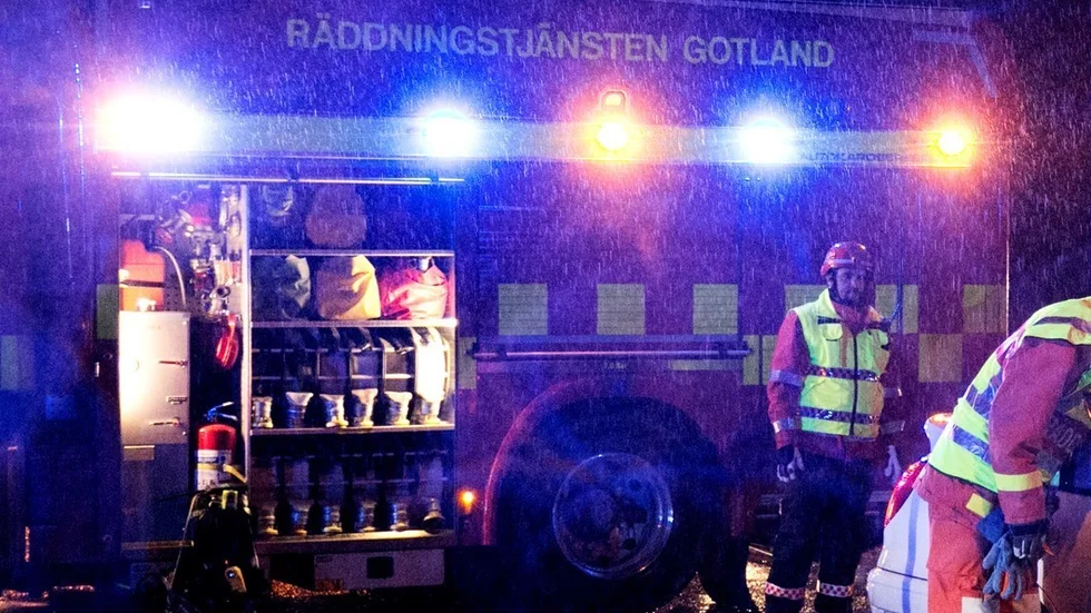 Bilden är tagen vid ett annat olyckstillfälle.