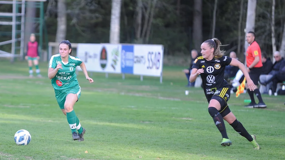Wilma Grenryd kom farande på sin vänsterflank så fort tillfälle gavs.