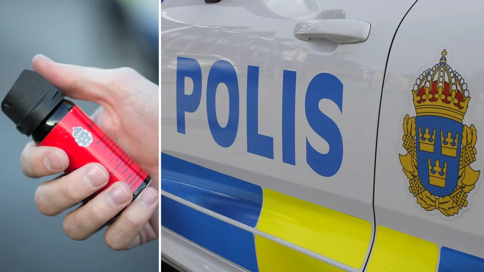 Polisen fick använda pepparspray vid en insats i en lägenhet i Eskilstuna på torsdagskvällen.