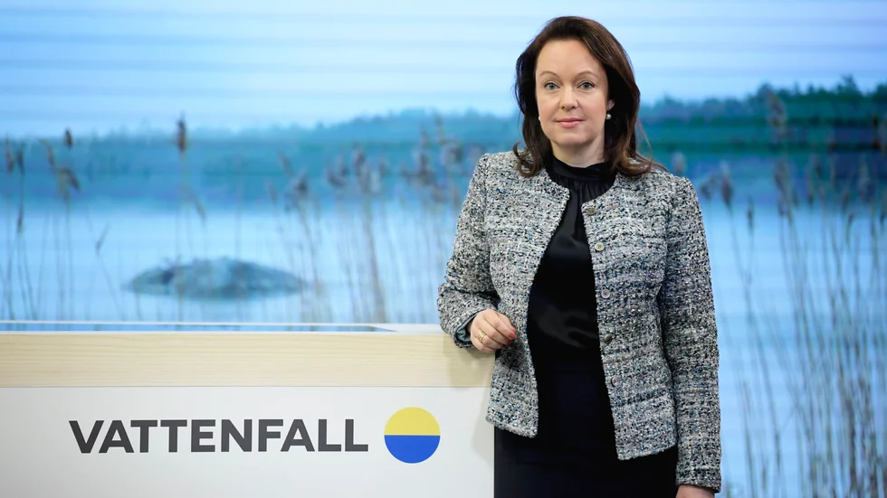 Vattenfalls vd Anna Borg presenterar företagets delårsrapport. Arkivbild.