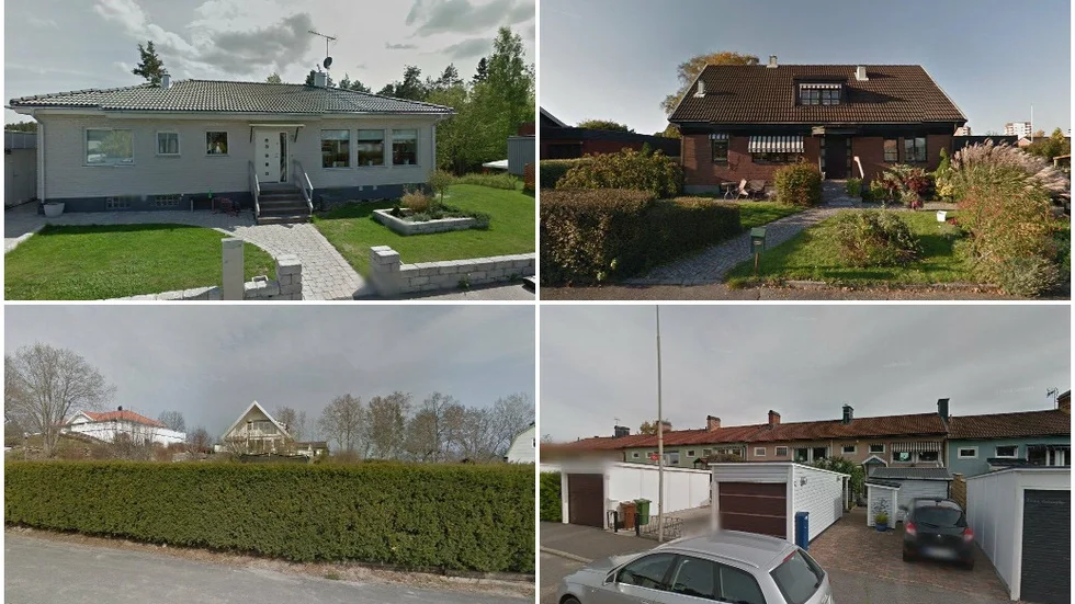 Östanvägen 55, Marklandsgatan 10, Dalstugevägen 8 och Herrebrogatan 17