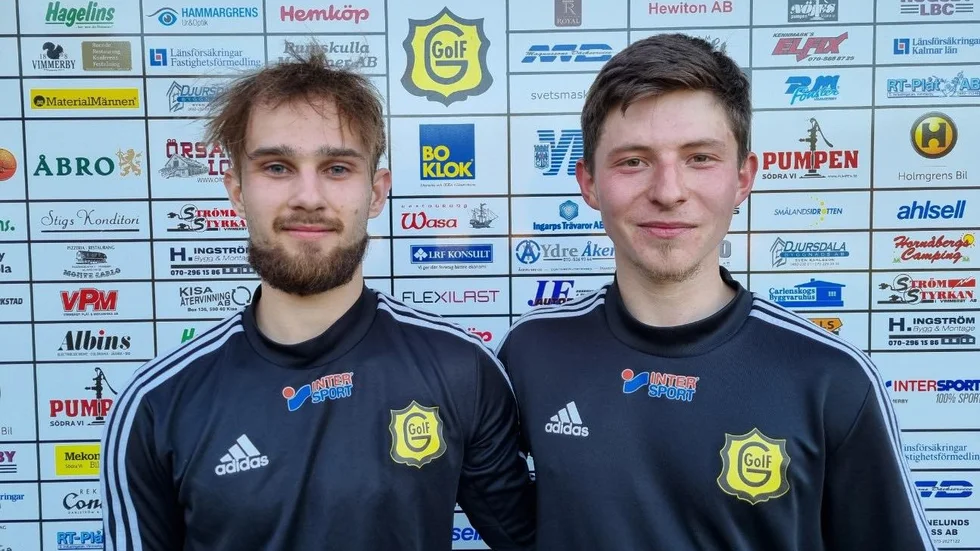 Här är de polska spelarna som provtränade med Gullringens GoIF förra veckan; Franek Denisewicz och Aleksander Paluch.