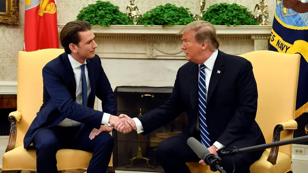 Borgerlighet som gått mot det djupt antiliberala  – Donald Trump och förre österrikiske regeringschefen Sebastian Kurz, som lämnade försvars- och polismakten till den radikala ytterhögern.