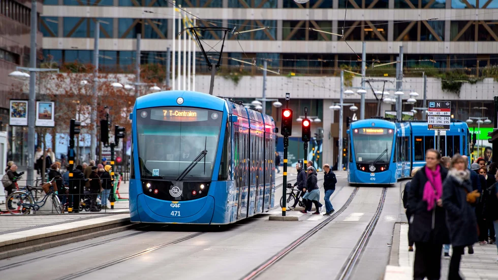 Spårväg city i Stockholm.