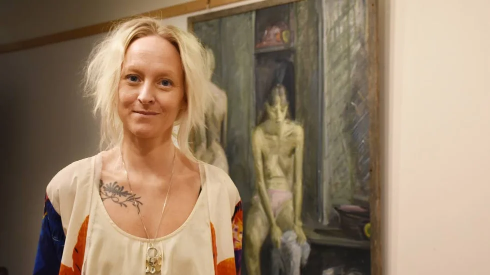 Förväntansfull. Projektledaren Maria Ragnestam är jätteglad över det nya länskonstmuseet som byggs i Kirunas stadshus.