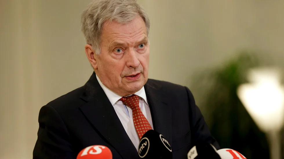 President Finland Sauli Niinistö är covidsjuk. Arkivbild.