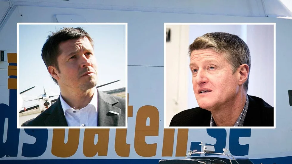 Till vänster: Gotlandsbåtens vice vd Ola Mattsson, till höger Destination Gotlands vd Christer Bruzelius.