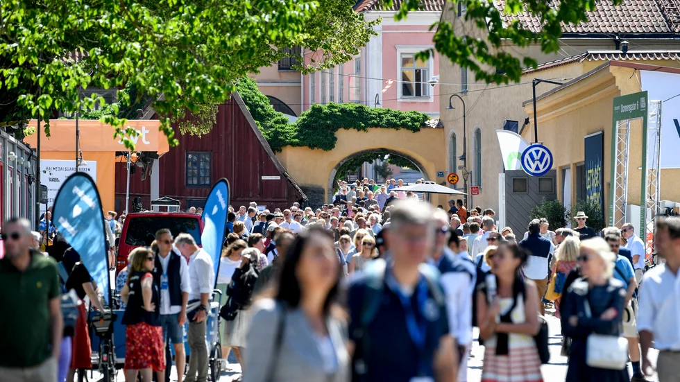 Visby under Moderaternas dag på politikerveckan i Almedalen.
