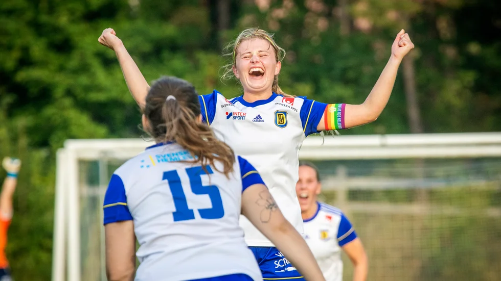 Lagkaptenen Bella Nilsson satte det avgörande målet.