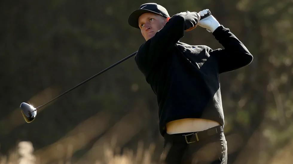 Marcus Kinhult under slutrundan i Scottish Open.