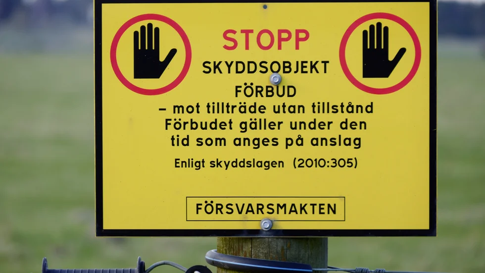 Militära anläggningar – inget som står öppet för allmänheten. Arkivbild.