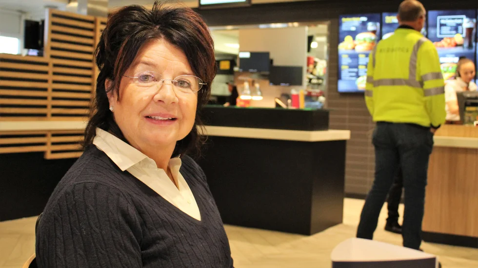 Carina Eriksson på en av sina åtta McDonald's restauranger. 