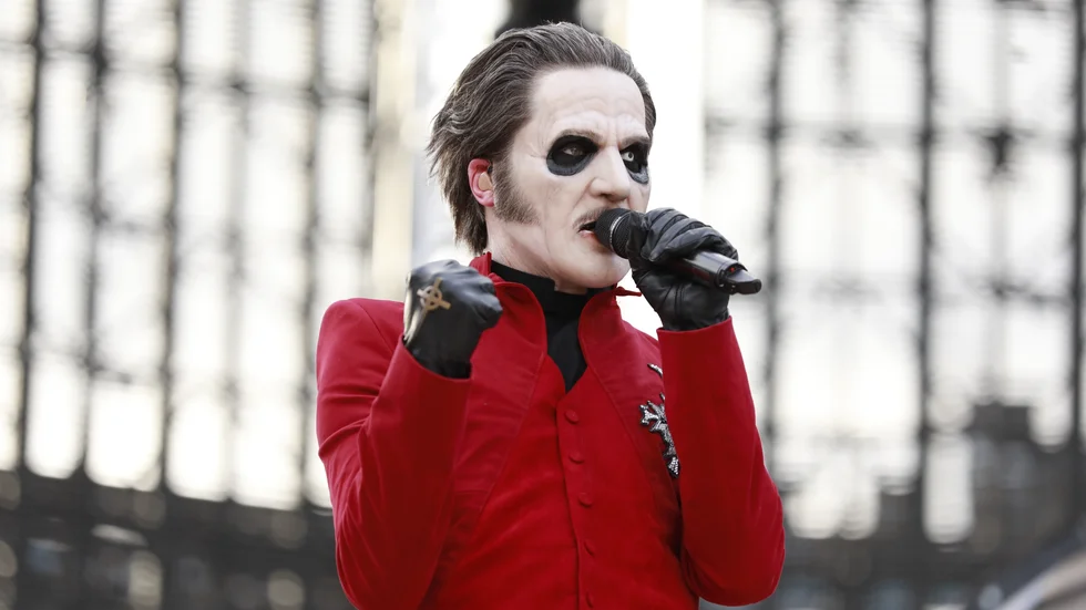 Ghost med sångaren Cardinal Copia (Tobias Forge) var förband vid Metallicas konsert på Ullevi förra året. Arkivbild.