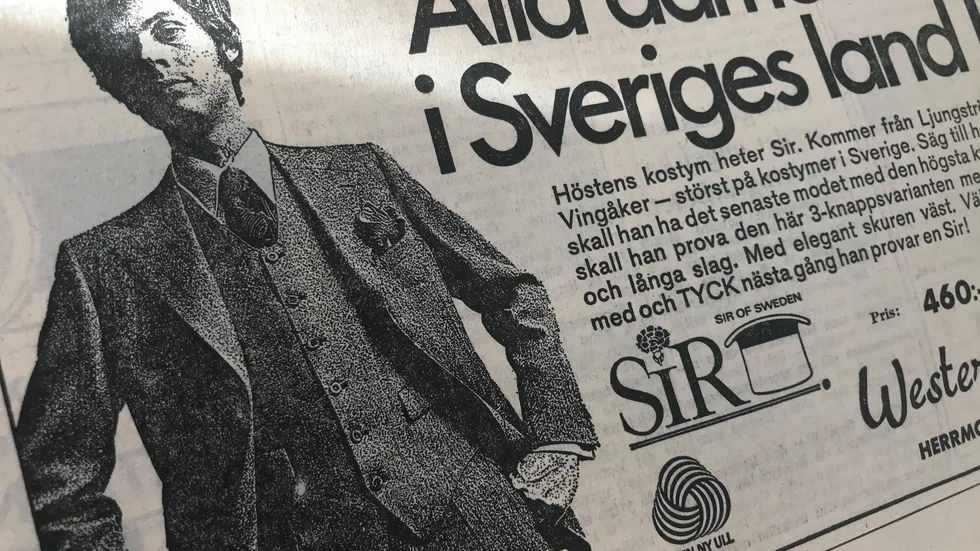 Kuriren för 50 år sedan: Westerbergs herrmodehus annonserar om höstens kostymmode.