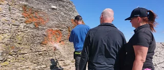 Klottret borta från Gamle hamns raukar