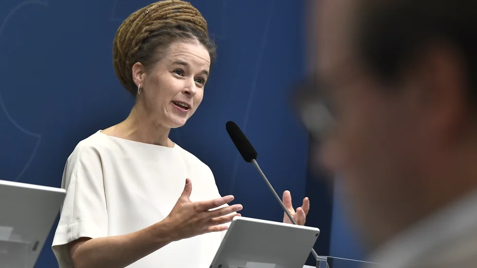 Kulturminister Amanda Lind (MP) presenterade regeringens krisbudget för kulturen den 9 september.