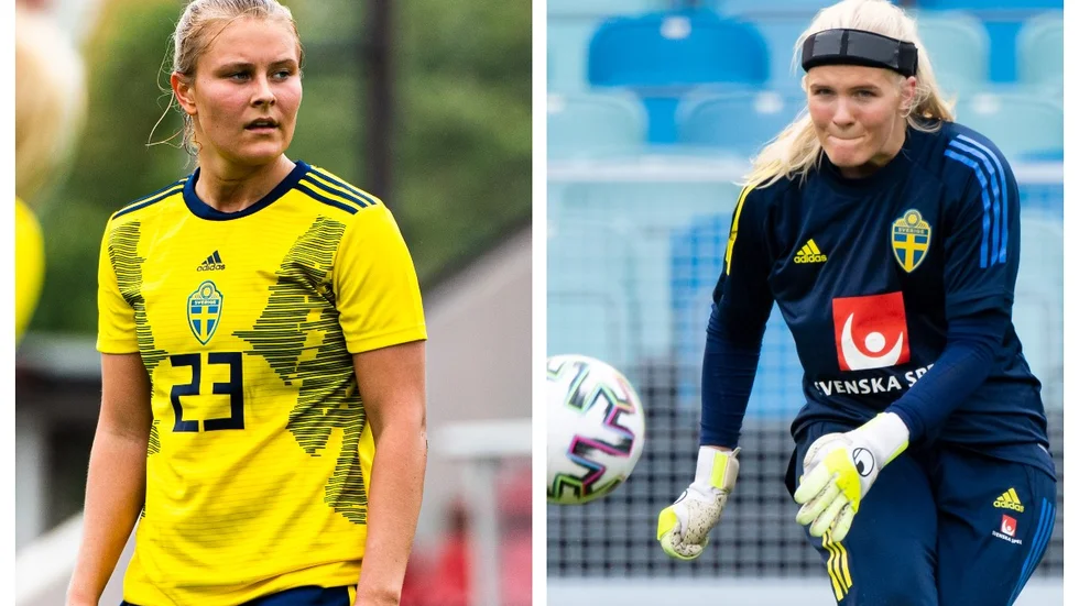 Amanda Nildén och Emma Holmgren kan få åka med A-landslaget till Malta.