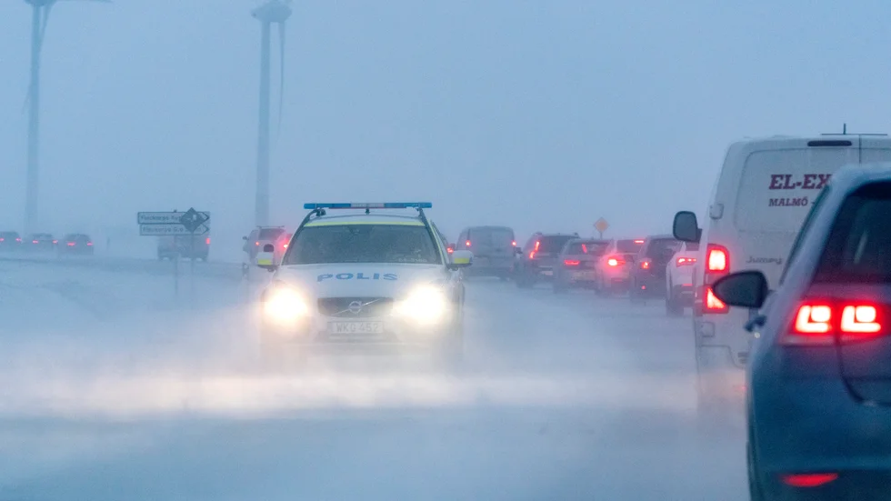 Mer snö väntas i Skåne och Blekinge. Bilden är tagen utanför Lund under måndagen.