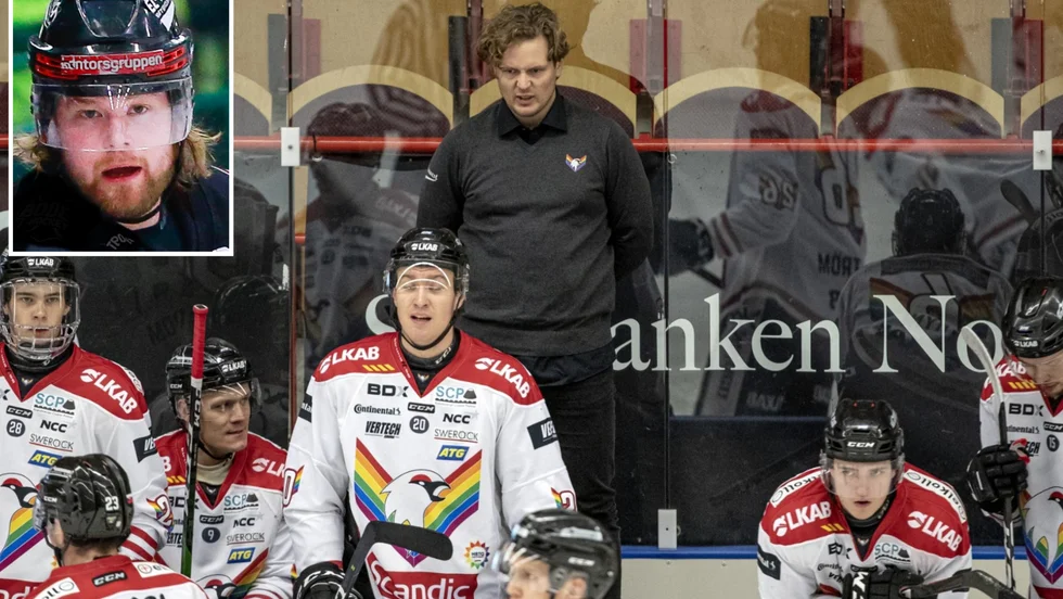 Kiruna IF-tränaren Kim Sunna (till höger i bild) och Kiruna AIF-centern Johan Ceder (infälld) ser fram emot derbyt.