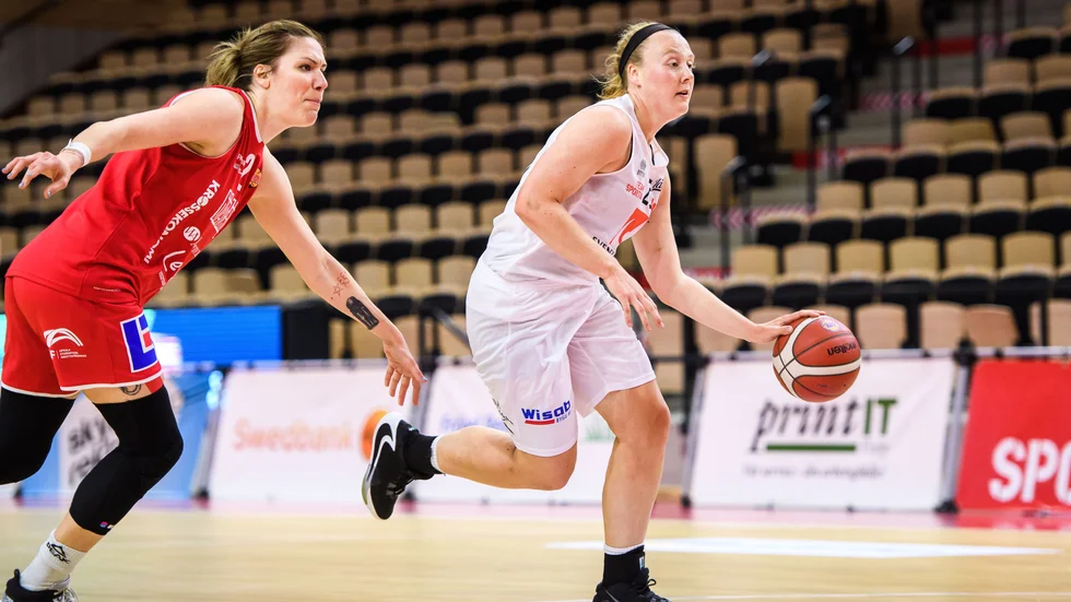 Jessica Keliher gjorde 34 av Visby Ladies 66 poäng under lördagen.