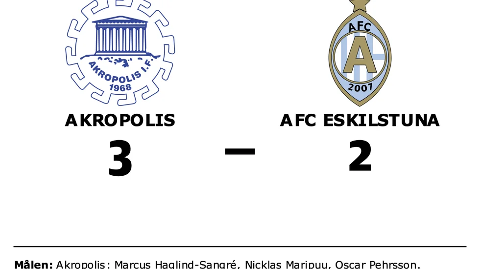 Akropolis vann mot AFC Eskilstuna
