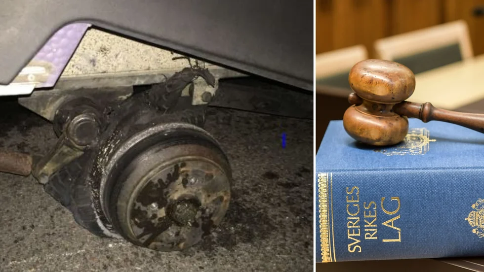 Husvagnen kördes till slut på fälgarna så att det slog gnistor. Nu döms föraren.