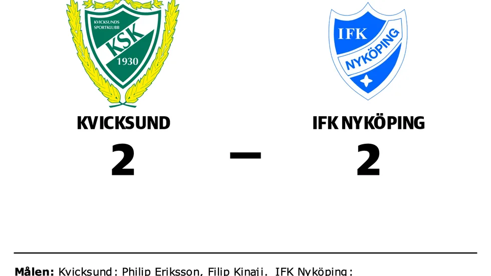 Kvicksunds SK spelade lika mot IFK Nyköping