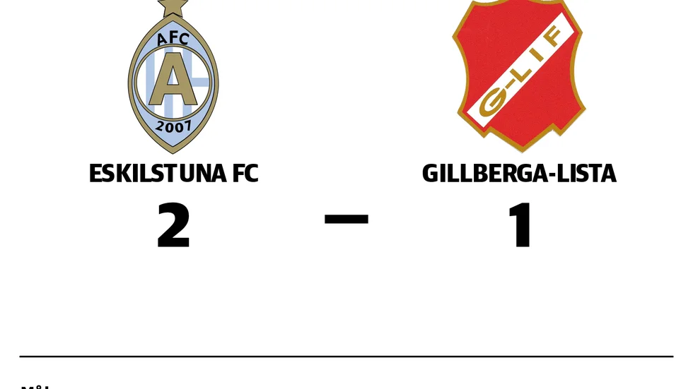 Eskilstuna FC vann mot Gillberga-Lista IF