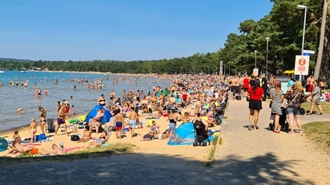 Trängseln var stor på Varamon under lördagen.