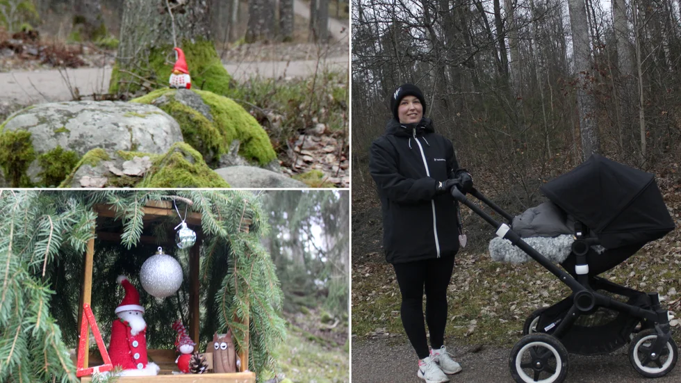 "Man måste ju försöka ordna lite mysigt för barnen, speciellt nu när det inte finns någon snö", säger Josefina Nicklasson.