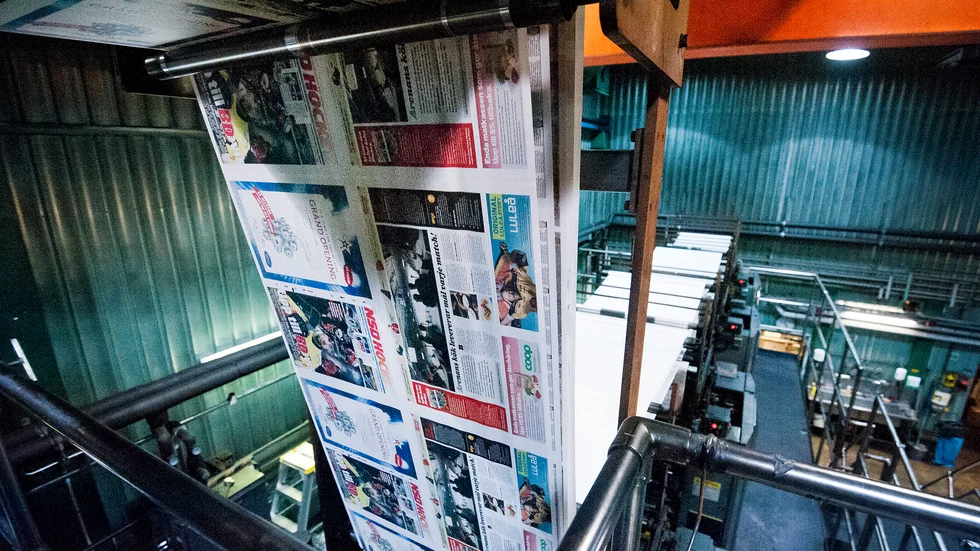 Nattens tryckstopp försenar tidningen i hela länet.