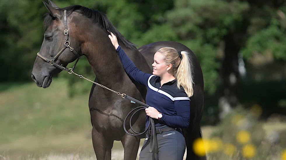 Lina Dolk och Languedoc, Dokki kallad hemma i stallet, har hängt ihop i fyra år. Det här skulle bli ekipaget sista tillsammans och Lina ville avsluta med ett EM, men har nu tackat nej.