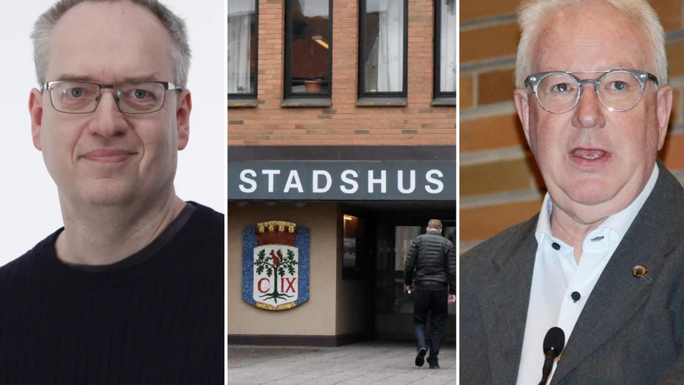 Statsvetaren Erik Wångmar, t.v ser förvaltningsrättens dom som en framgång för Ingela Nilsson Nachtweij, men att den har liten betydelse för kommunen. Fullmäktiges ordförande Leif Larsson (C) säger att man måste gå igenom vad domen innebär rent juridiskt.