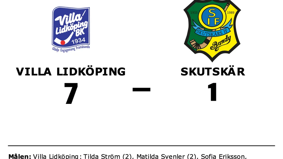 Villa Lidköping BK vann mot Skutskärs IF