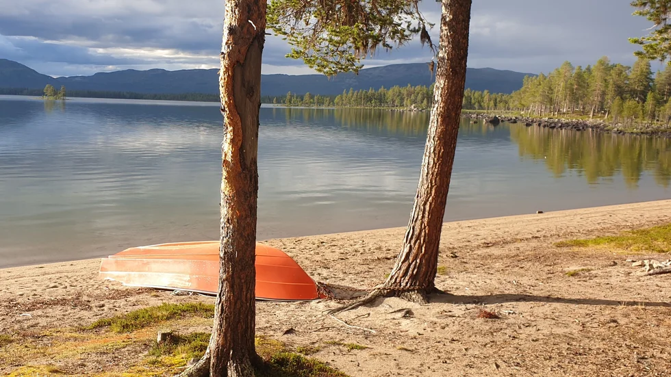 Vackert vid Piteälven i Arjeplog.