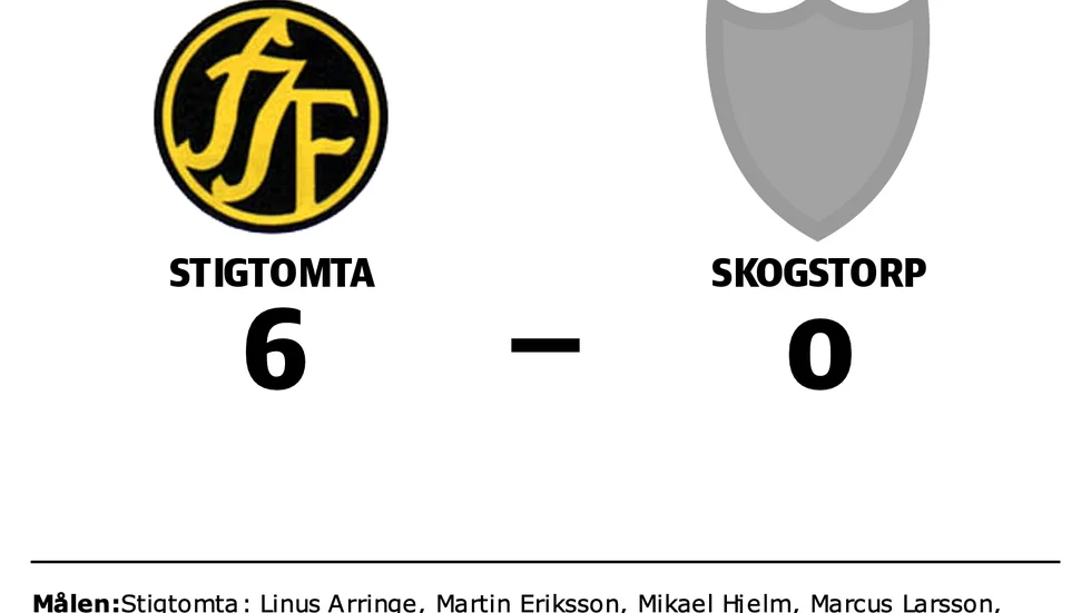 Stigtomta IF vann mot Skogstorps GoIF