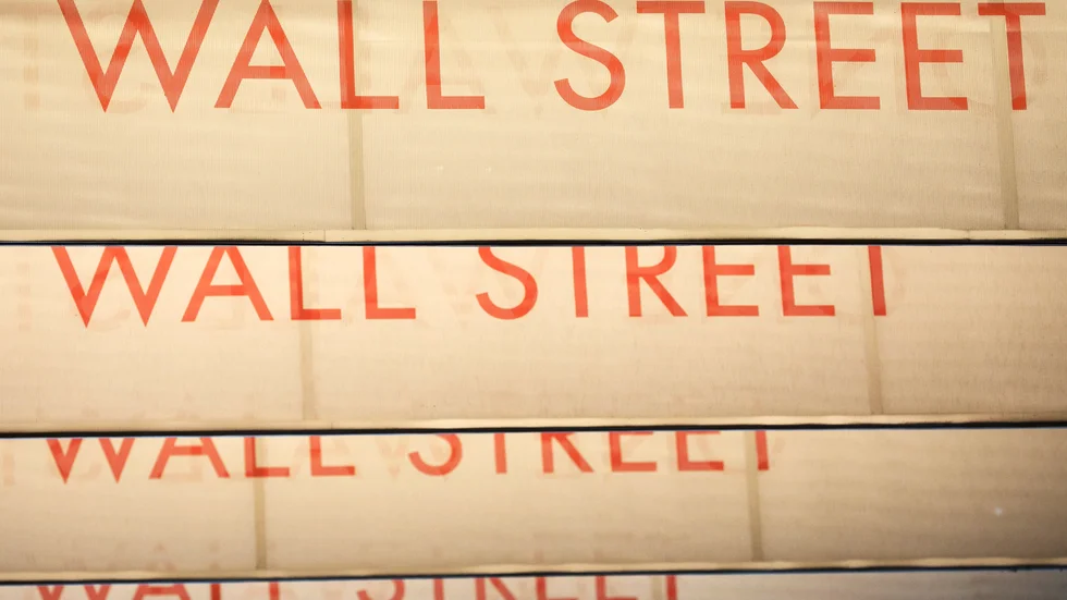 Wall Street gick upp. Arkivbild