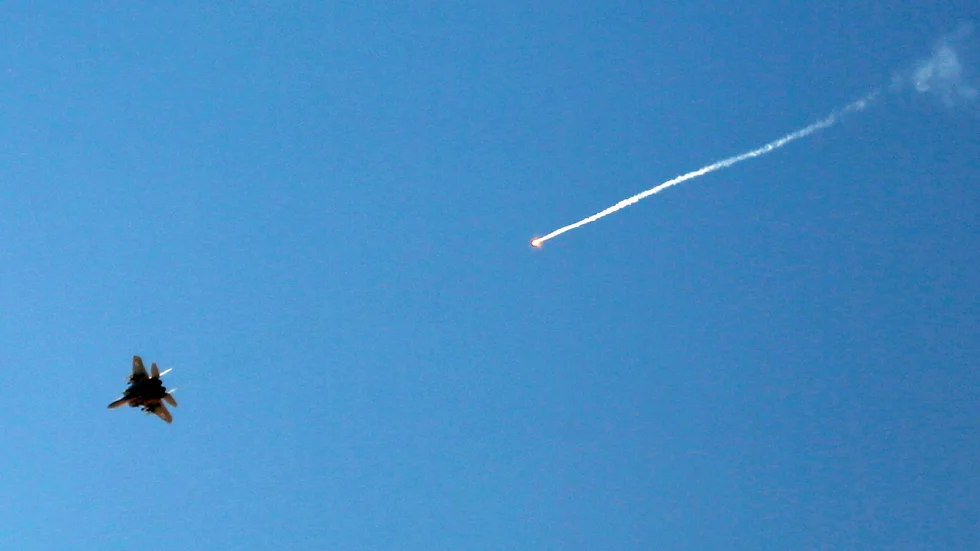 Ett israeliskt stridsflygplan. Bilden är tagen i ett annat sammanhang. Arkivbild.