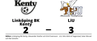 Stark seger för LiU i toppmatchen mot Linköping BK Kenty